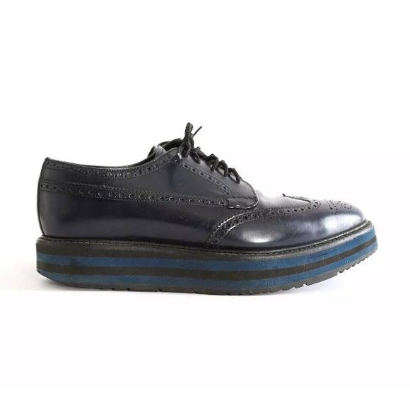 Prada Other - PRADA blue wingtip oxford shoes Men's 8 1/2 Women's 10